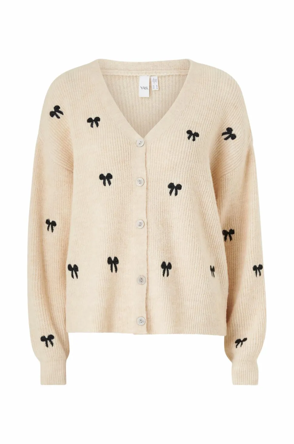 YAS Cardigan yasBow LS Embroided Knit