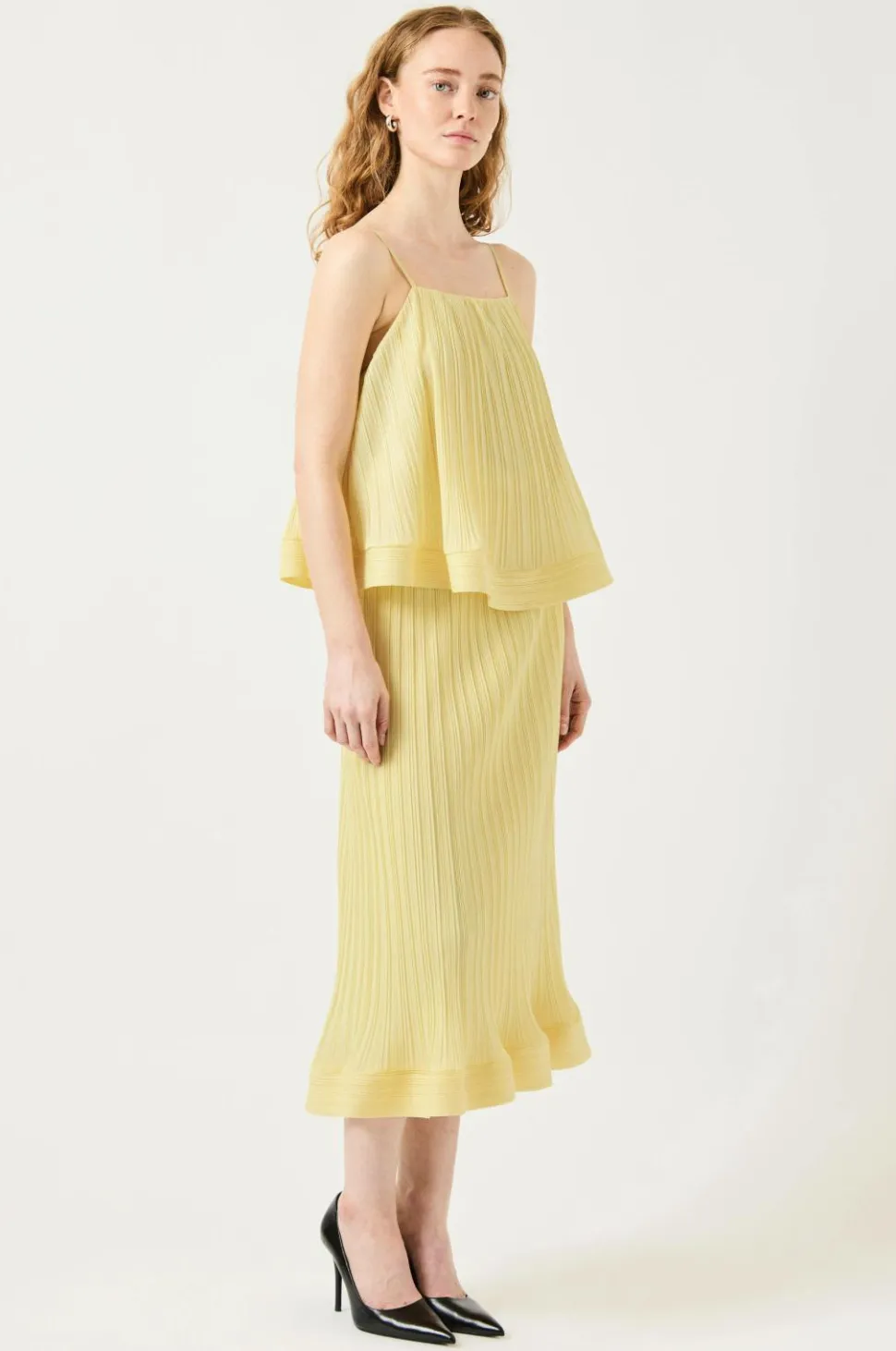 YAS Nederdel yasRiva HW Midi Skirt