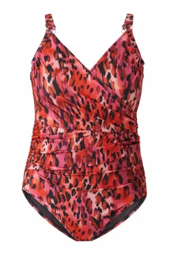 Zizzi Badedragt sMikka Wrap Swimsuit Aop