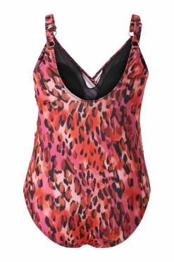 Zizzi Badedragt sMikka Wrap Swimsuit Aop