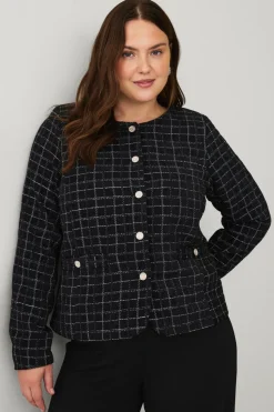 Zizzi Blazer mMonia L/S Buclé Blazer