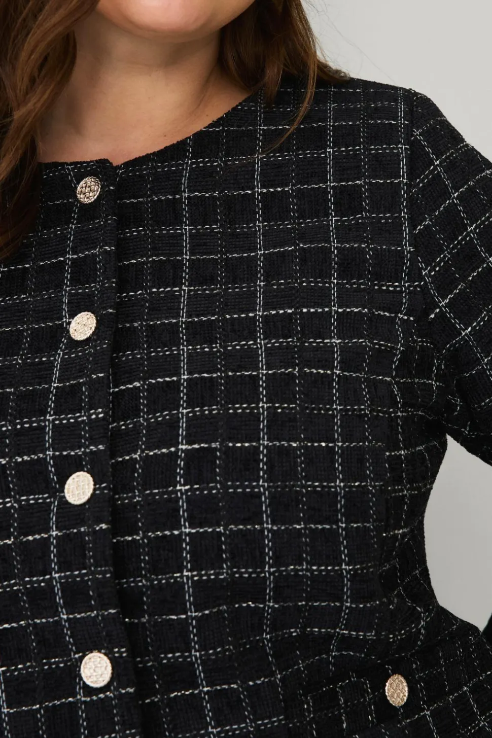 Zizzi Blazer mMonia L/S Buclé Blazer