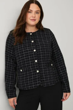 Zizzi Blazer mMonia L/S Buclé Blazer
