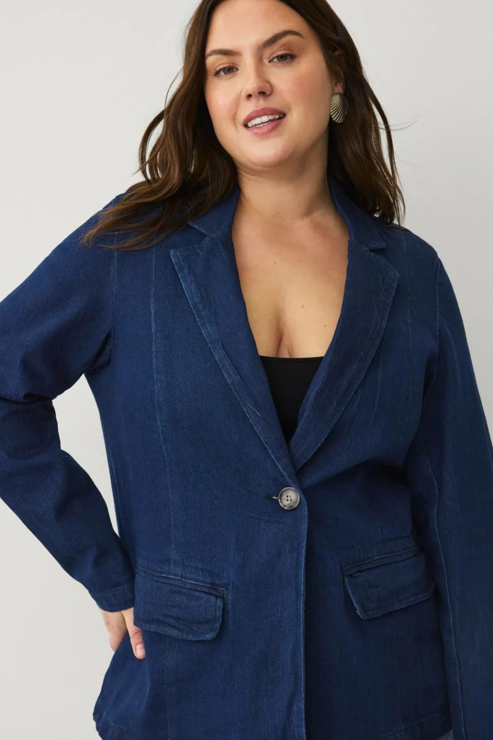 Zizzi Denimblazer jLiva L/S Denim Blazer