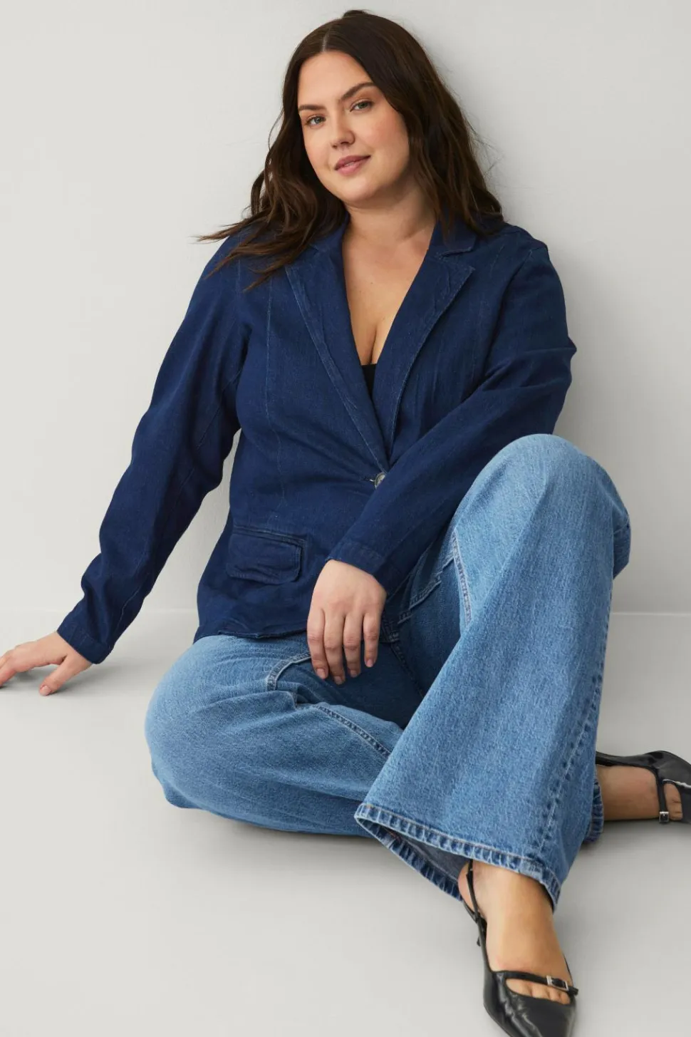 Zizzi Denimblazer jLiva L/S Denim Blazer