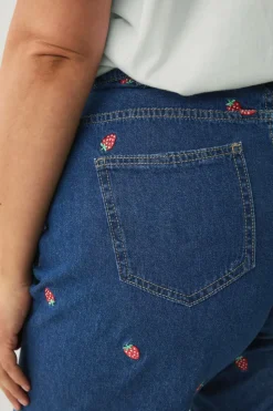 Zizzi Denimshorts jEva Embroidery Shorts