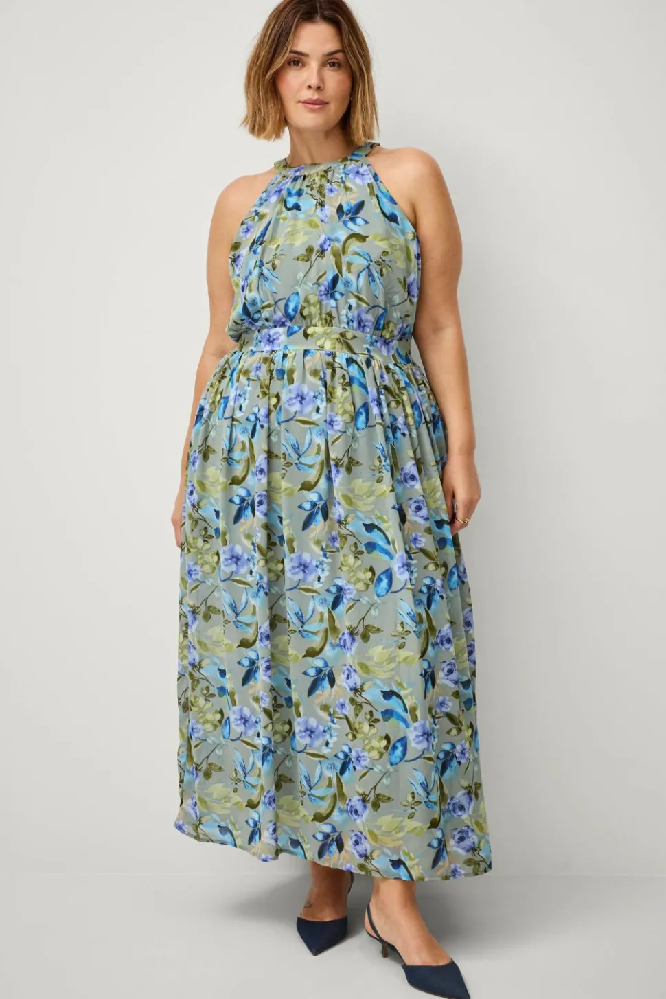 Zizzi Maxi kjole eLavrin S/L Maxi Dress