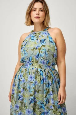 Zizzi Maxi kjole eLavrin S/L Maxi Dress