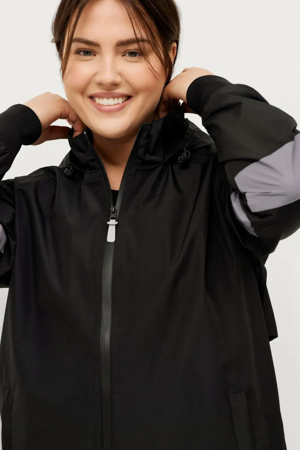 Zizzi Regnjakke aKlara Reflex L/S Rainjacket