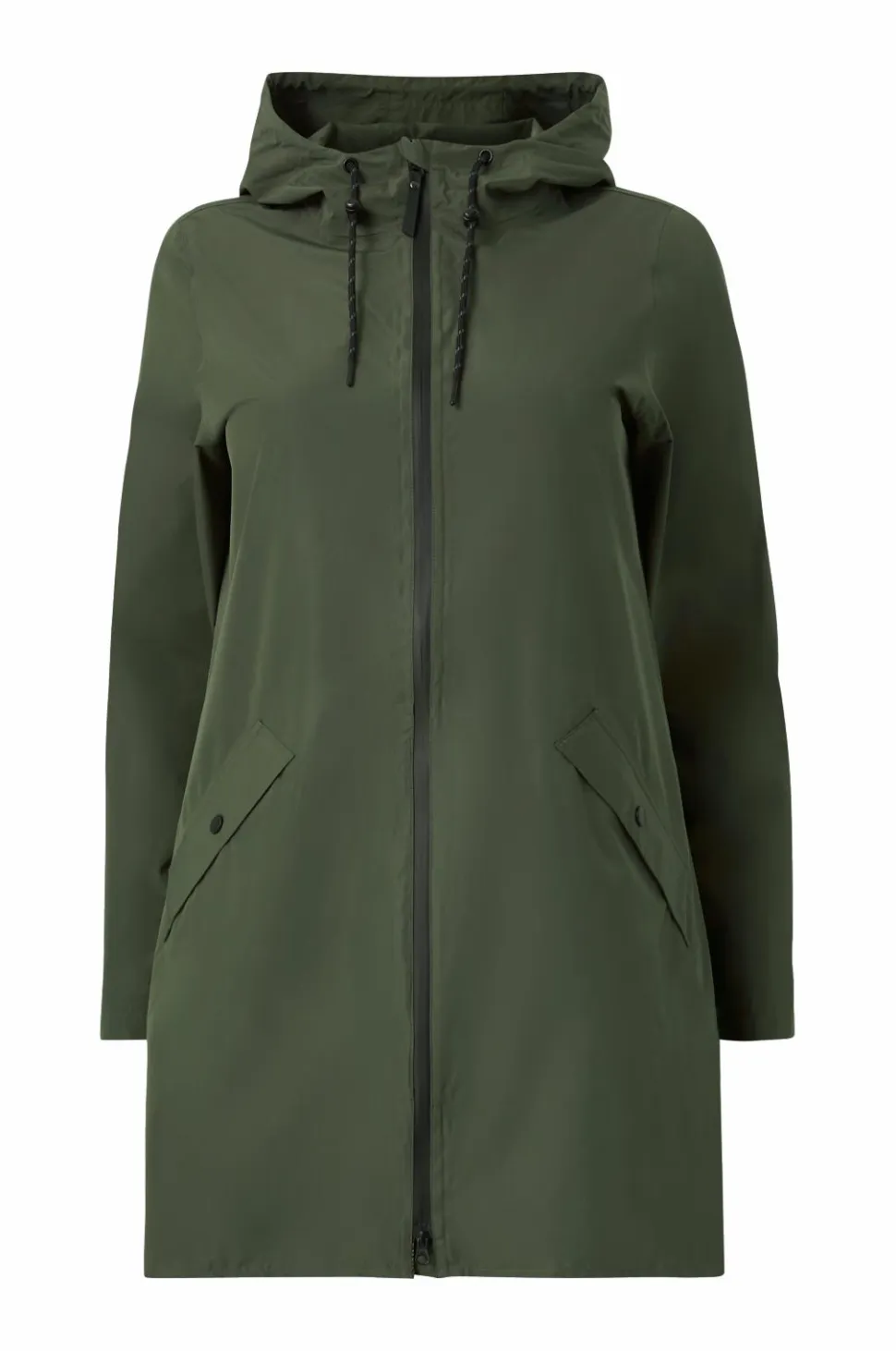 Zizzi Regnjakke caKlara Zip L/S Raincoat