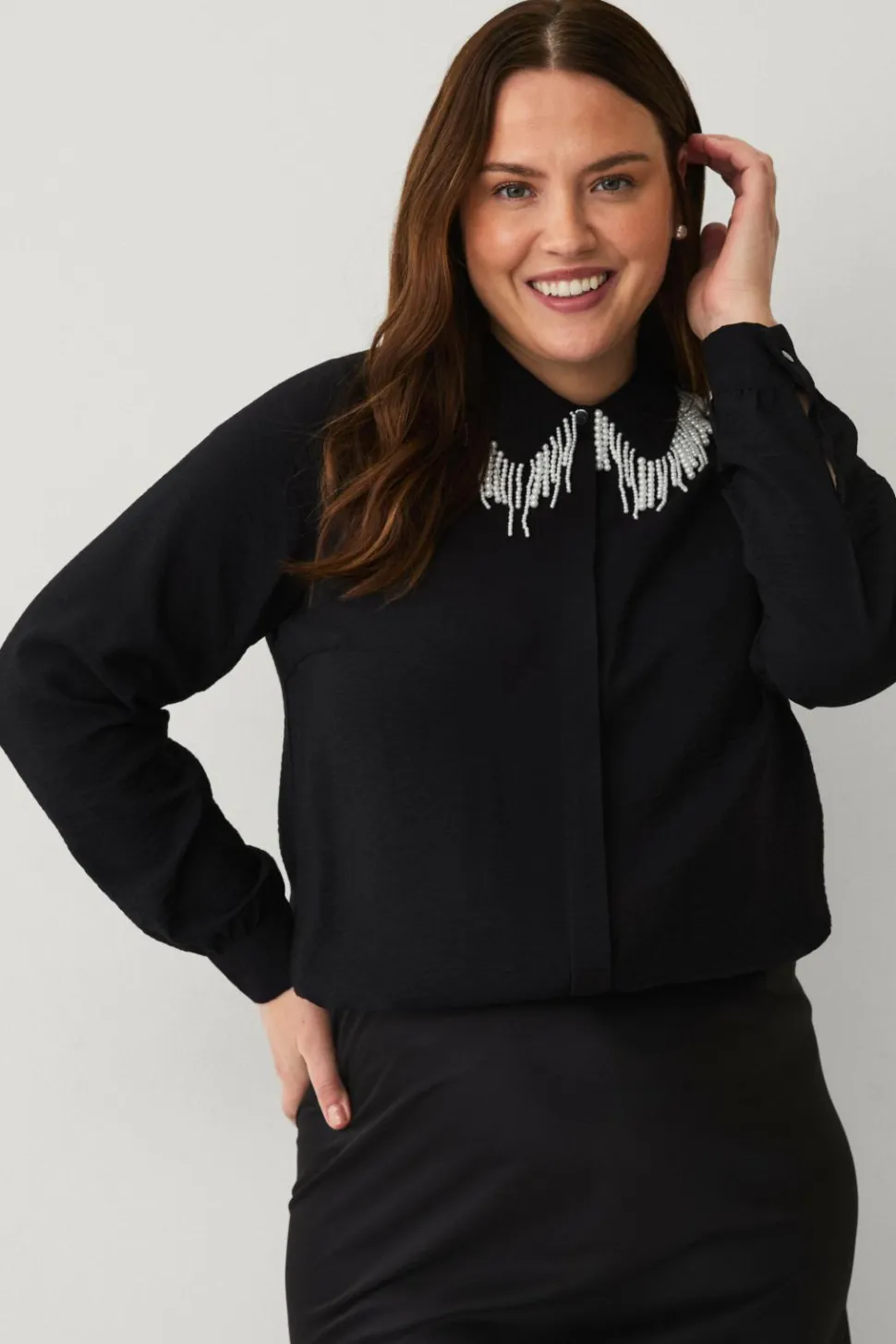 Zizzi Skjorte eLina L/S