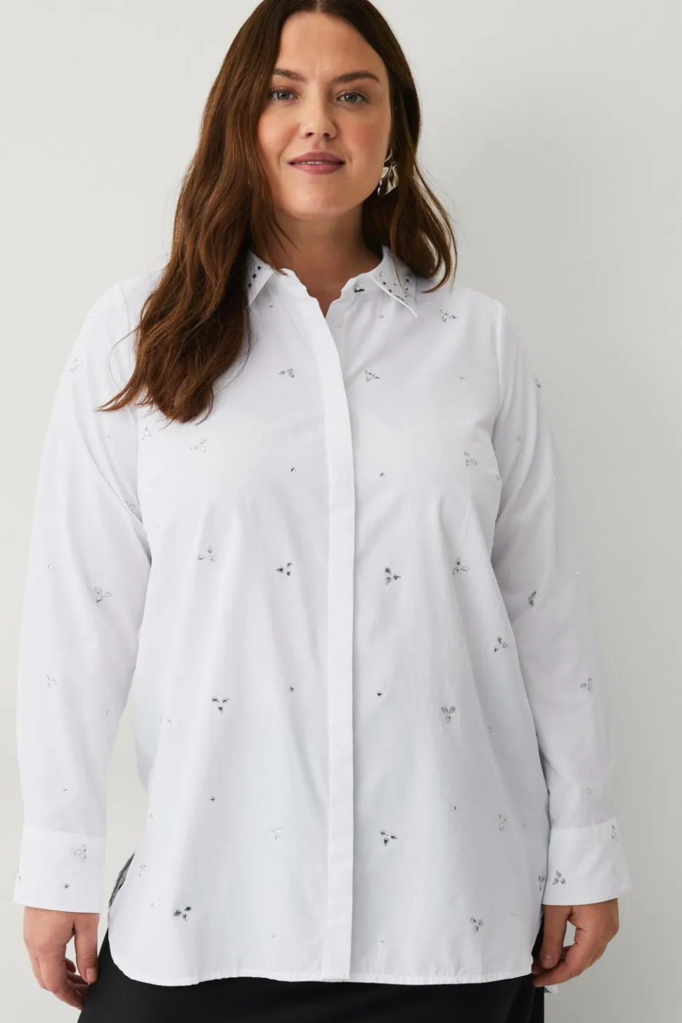 Zizzi Skjorte mJenna L/S Shirt