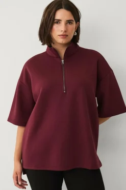 Zizzi Sweatshirt caKatalina 1/2 Zip