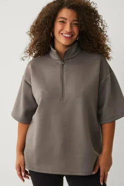 Zizzi Sweatshirt caKatalina 1/2 Zip