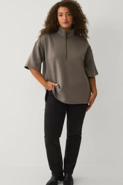 Zizzi Sweatshirt caKatalina 1/2 Zip