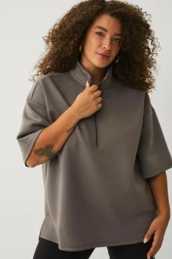 Zizzi Sweatshirt caKatalina 1/2 Zip