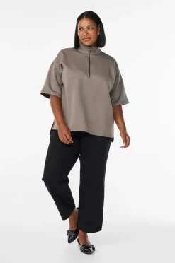 Zizzi Sweatshirt caKatalina 1/2 Zip