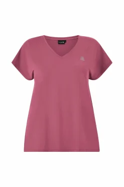 Zizzi Træningstop aBasic S/S V-neck Tee