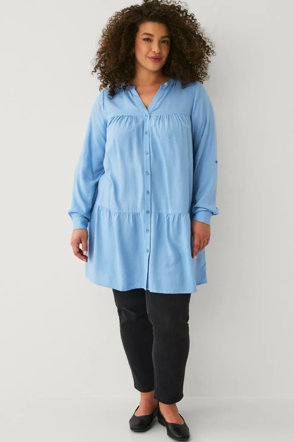 Zizzi Tunika vFlora L/s Tunic