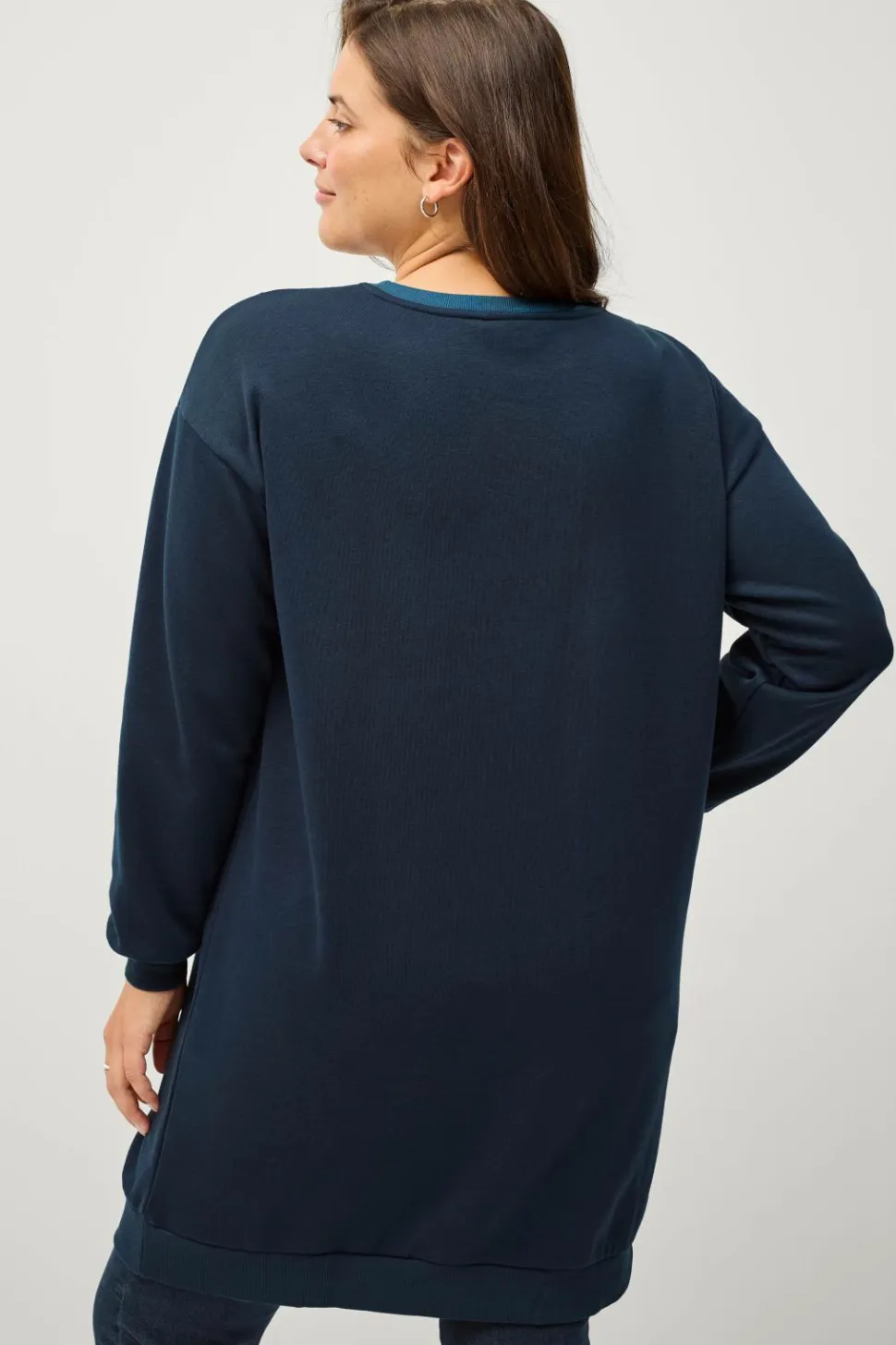 Zizzi Tunika vKathleen L/S Long Sweat